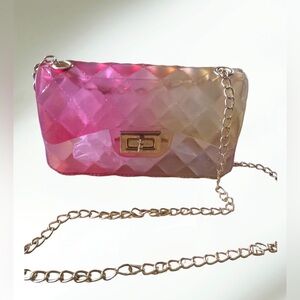 Quilted Pink/Yellow Jelly Bag NWOT